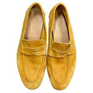 M.GEMI Suede Loafers Made in Italy – Mustard Yellow/Tan – Size 36.5 (US 6.5–7)